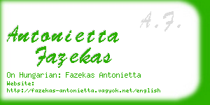 antonietta fazekas business card
